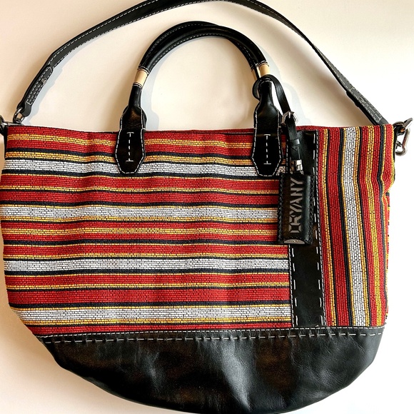 ORYANY Frialey stripes and leather bag - Picture 1 of 12
